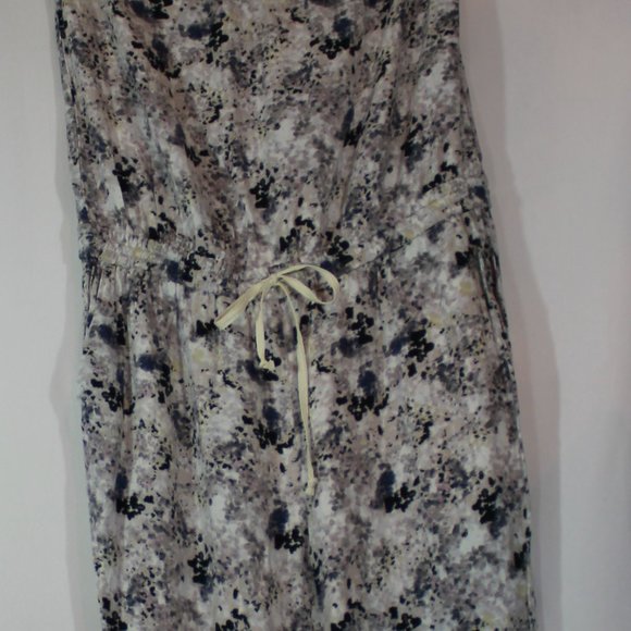 Aritzia Talula Strapless Tabata Floral  Drawstring Elastic Waist Jumpsuit Large - Picture 5 of 8
